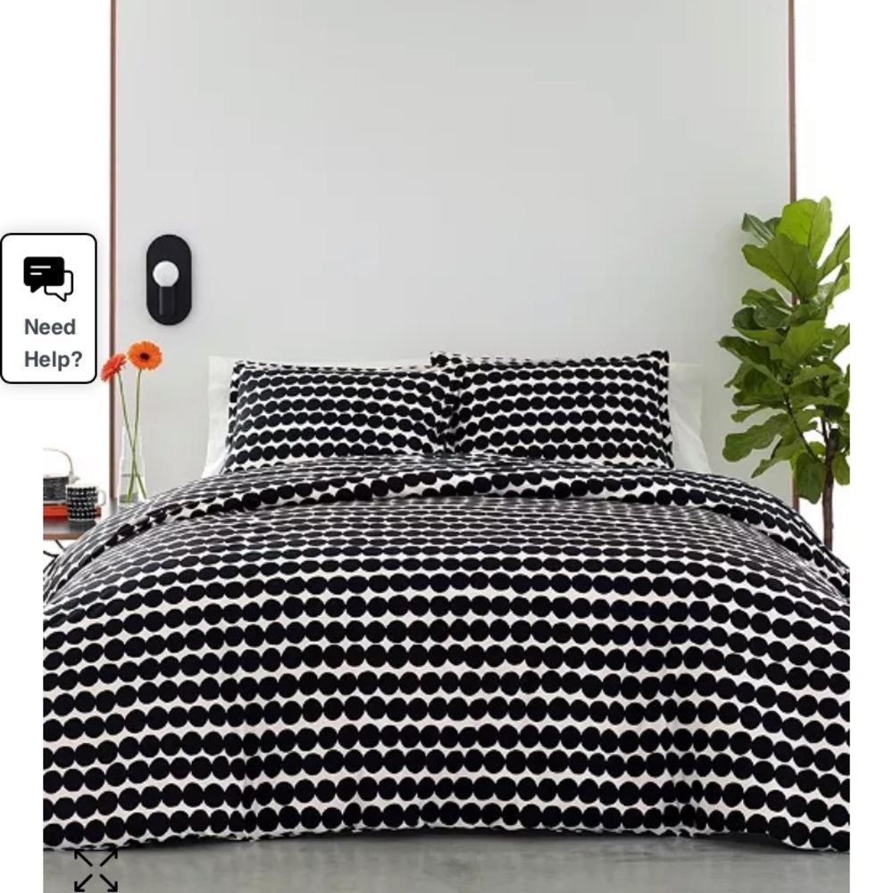 Marimekko duvet cover and pillow shams